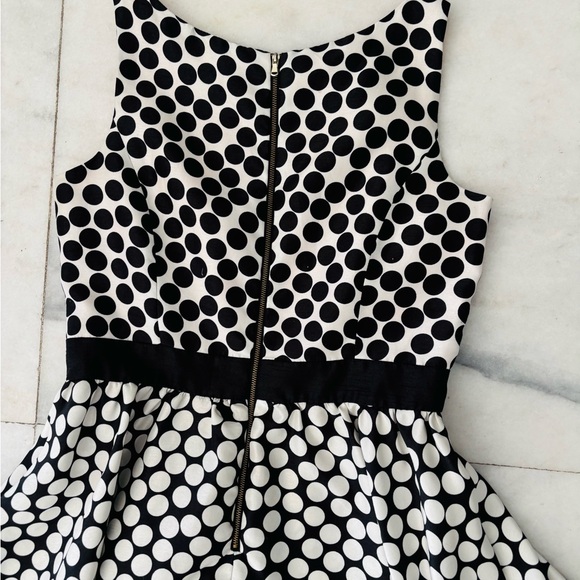 Julian Taylor Polka Dot Dress Black & White Fit & Flare 50s Trad Wife Womens 6 - Picture 8 of 9
